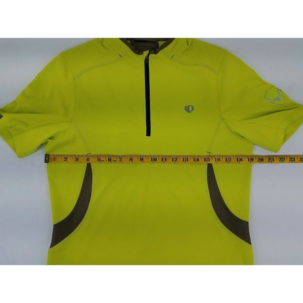 Pearl Izumi Men’s Short Sleeves 1/4 Zip Cycling Jersey Size M Neon Green B1 - Picture 6 of 12